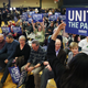 Volunteers for Democratic presidential candidate Sen. Elizabeth Warren (D-MA) lead the audience in cheers during a campaign event at Nashua Community College February 05, 2020 in Nashua, New Hampshire.
